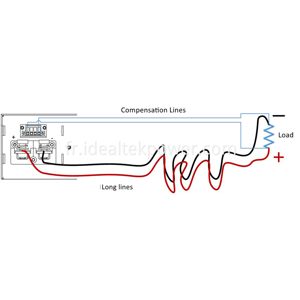 Programmable Power Supplies Output Compensation Connection Drawing